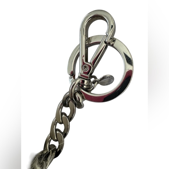 Michael Kors Black White Fur Pom Pom Keychain Accessory - Picture 8 of 9